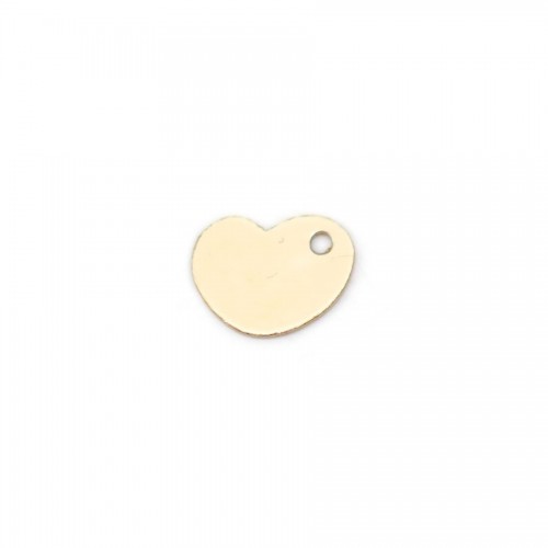 Charm gold-filled medal to heart to be engraved 7*8mm x 1pc