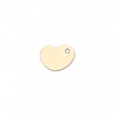 Charm Gold Filled medal to heart to be engraved 7*8mm x 1pc