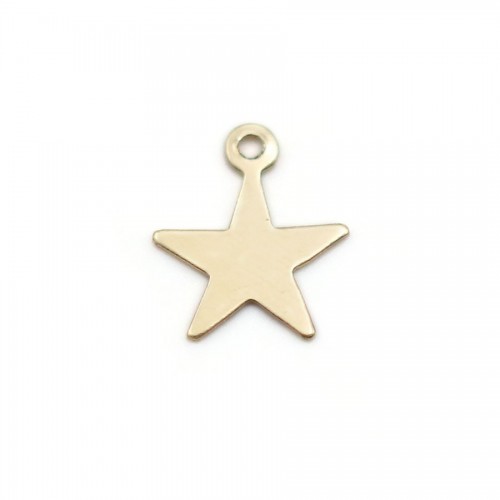 Charm a stella con incisione in oro 8 mm x 2 pezzi