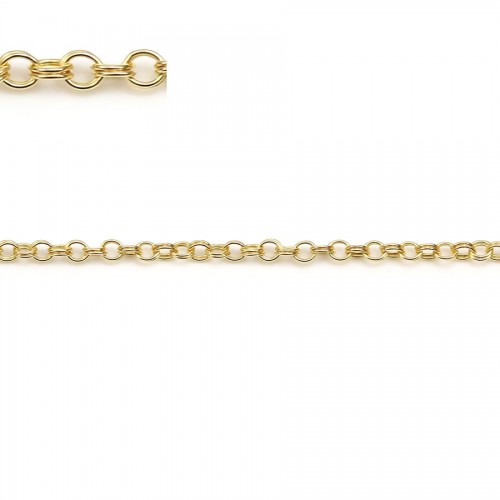 Cadena de doble anillo de oro 1.7mm x 50cm
