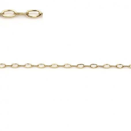 Chaine14KGF maille anneau rectangle 1.75 x 3.35mm x 50cm
