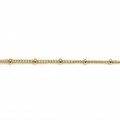 Curb w/Bead Chain Gold Filled 1.25x1.5mm x 50cm