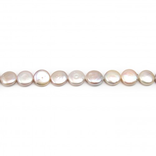 Perle coltivate d'acqua dolce, bianche, rotonde, 14 mm x 1 pz