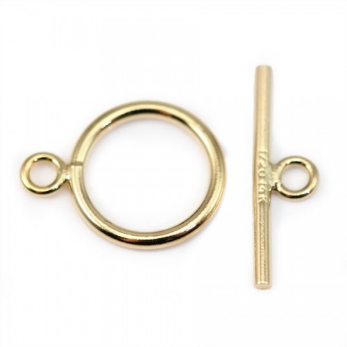 14K Gold filled Toggle clasp round-shaped 11mm X 1pc