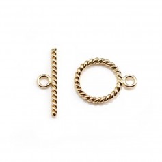 Gold Filled Twisted Toggle Clasp 11mm x 1pc