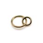 Closed ring "you and me" in 14k gold filled, 10mm and 15mm x 1pc