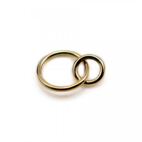 Closed ring "you and me" in 14k gold filled, 10mm and 15mm x 1pc