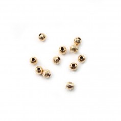 Geriffelte Perle in Gold Filled 3x1.4mm x 4pcs