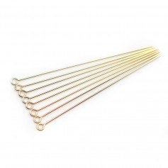 Gold Filled 0.64 x 50.8mm Headpin with ring x 4pcs