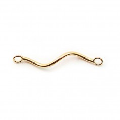 Gold Filled twisted tube with 2.5mm jump rings 22mm x 2pcs