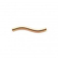 Gold Filled simple twisted tube 12x1mm x 2pcs