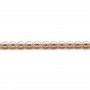 Freshwater cultured pearls, salmon, olive, 6-7mm x 2pcs