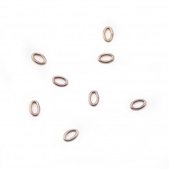Offene ovale Ringe, in Gold Filled Rosé, 0.64 * 3.0 * 4.6mm x 10pcs