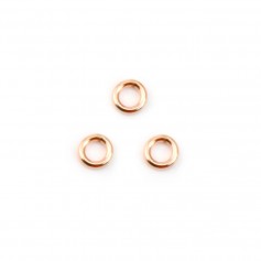 Anéis Rosados Cheios de Ouro 0,64x3mm x 10pcs