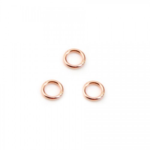 Gold filled rosé 14 carats anneaux fermé 0.64x4mm x 10pcs