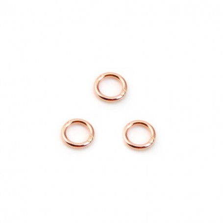 Gold filled rosé 14 carats anneaux fermé 0.64x4mm x 10pcs