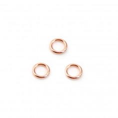 Anéis Rosados Cheios de Ouro 0,64x4mm x 10pcs