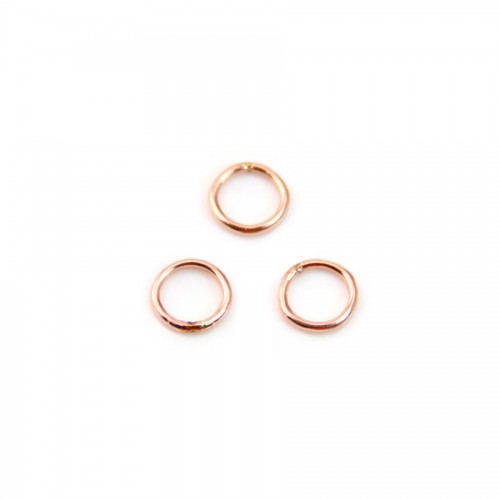Anéis Fechados Rosados Cheios de Ouro 0,64 x 5mm x 10pcs