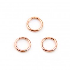 Anéis Fechados Rosados Cheios de Ouro 6x0,76mm x 10pcs