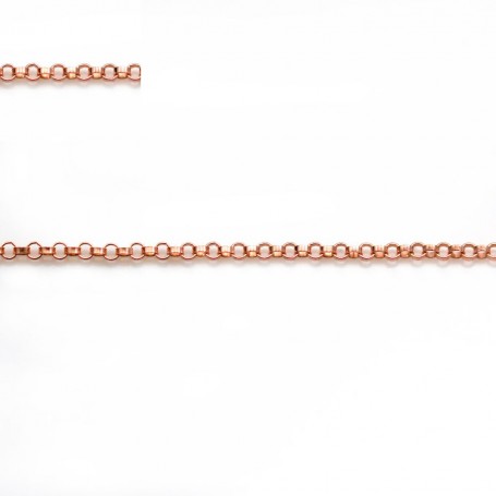 Chain in 14k rose gold filled, round mesh, in size of 1.3mm x 50cm