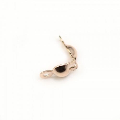 Knot holster, in pink gold filled 14 carats, 3.5mm x 4pcs