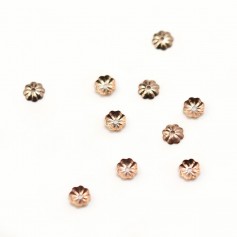 Cup in the shape of flower, in Rose Gold Filled , 1x5mm x 8pcs