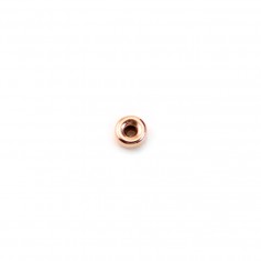 Rose Gold Filled flattened round beads 3x1.5mm x 5pcs