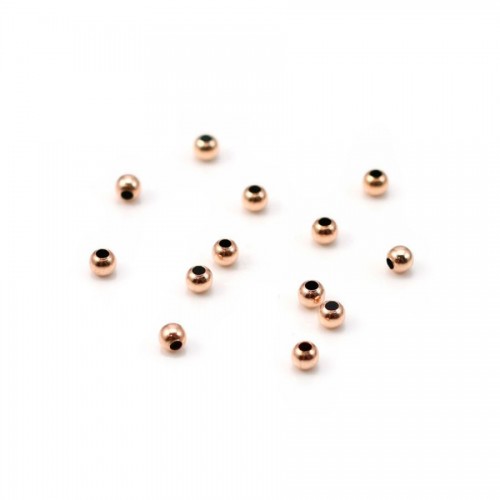 Runde Perle in Gold Filled Rosé 2.5mm x 10pcs