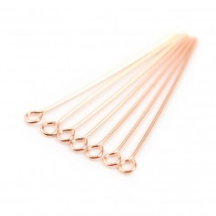 Gold filled pink pin head loop 0.5x50mm x 5pcs