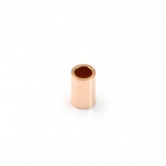 Tubo de trituração com enchimento a ouro Rosa 2x3mm x 12pcs