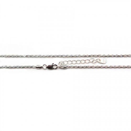 Twisted chiane necklace sterling silver 925 1.5mm x 45cm