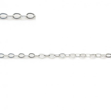 925 sterling silver flat forcat chain 2.1x1.7mm x 50cm