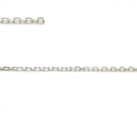 Chaine forcat flat Sterling Silver 925 1.3x2mm x 50cm