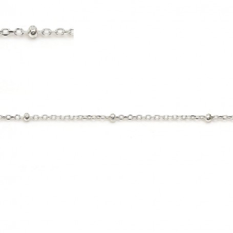 925 sterling silver chain decorated with little balls of 1.75mm x 50cm