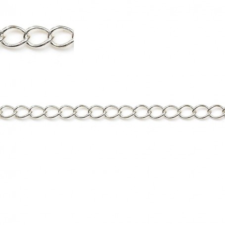 Chain sterling silver extends 3x4mm x 50cm