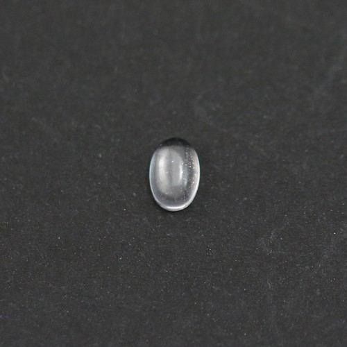 Cabochon de cristal de rocha, forma oval, 4x6mm x 4pcs