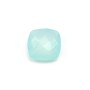 Intercalary in blue chalcedony with 2 holes 10mm x 1pc