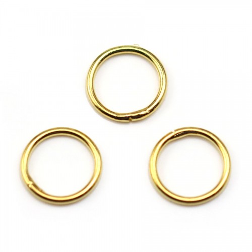 Rings welded, in round shape, in gold metal 1 * 10mm about 50pcs