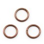 Rings welded, in round shape, in metal, copper color 1 * 10mm about 50pcs