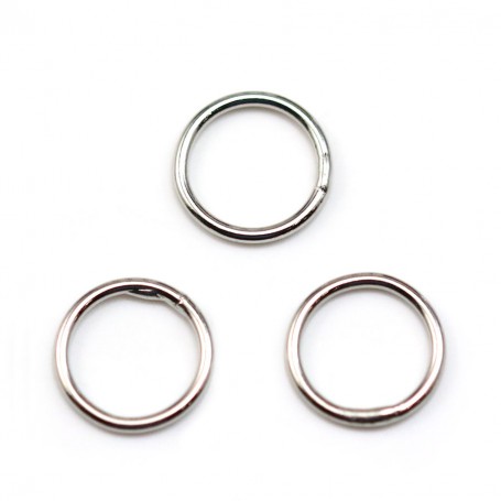 Welded rings, in rhodium metal, in round shape, 1 * 10mm about 50pcs