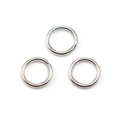 Rings welded, in silver color, in round shape, 1 * 8 mm about 50 pcs