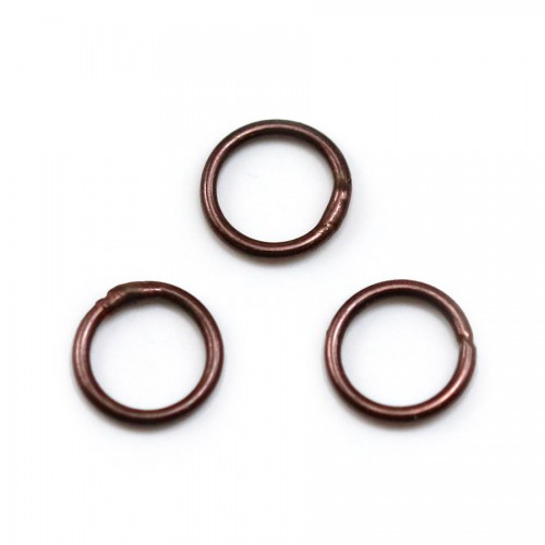 Geschweißte Ringe, runde Form, aus Metall, kupferfarben 1* 8mm ca. 50St