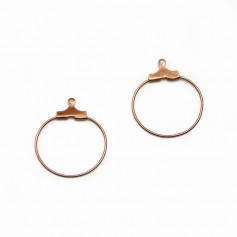 Creole in copper color, to add in ear hook, 20mm x 20pcs