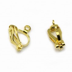 Ear clip, in metal on gold colored, 6 * 14mm x 10pcs