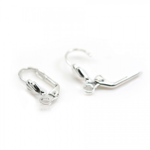 Dormeuse with shell silver tone x 16mm x 4pcs