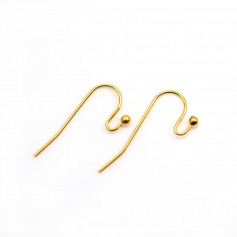Gold-plated ear hook 24x0.7mm x 20pcs
