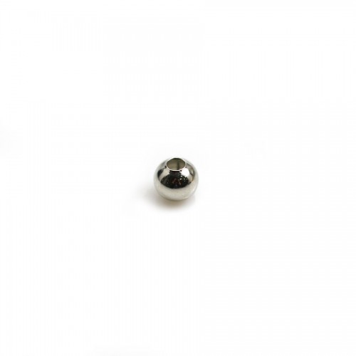 Perles en forme de boule, en métal de couleur argent vieilli, 1.0 * 3mm x 50pcs