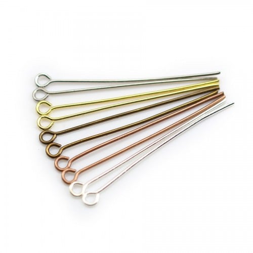 Nail on metal, with "head" ring open round, 0.8 * 40mm x 200pcs