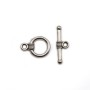 Metal Clasp "O * T" in old silver or bronze color 11mm x 2pcs