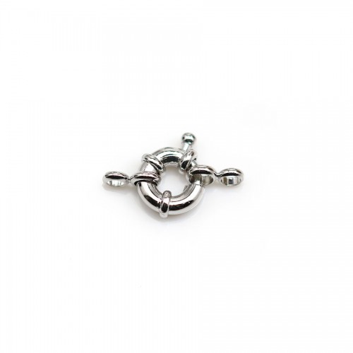 Clasp in the shape of a buoy, in silver metal, 9.5mm x 1pc